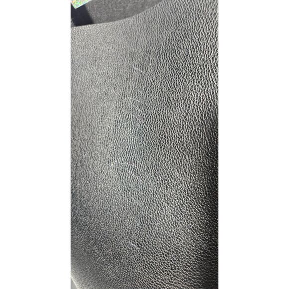 Victoria's Secret Black Tote Bag Faux Leather Large Minimalist Y2K Shopper - Picture 9 of 10